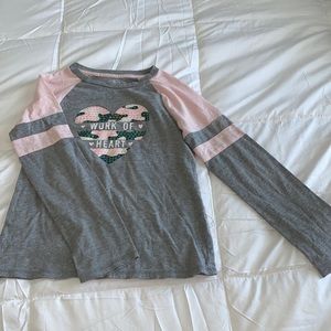 2 girls shirts- 1 long sleeve , 1- mid sleeve